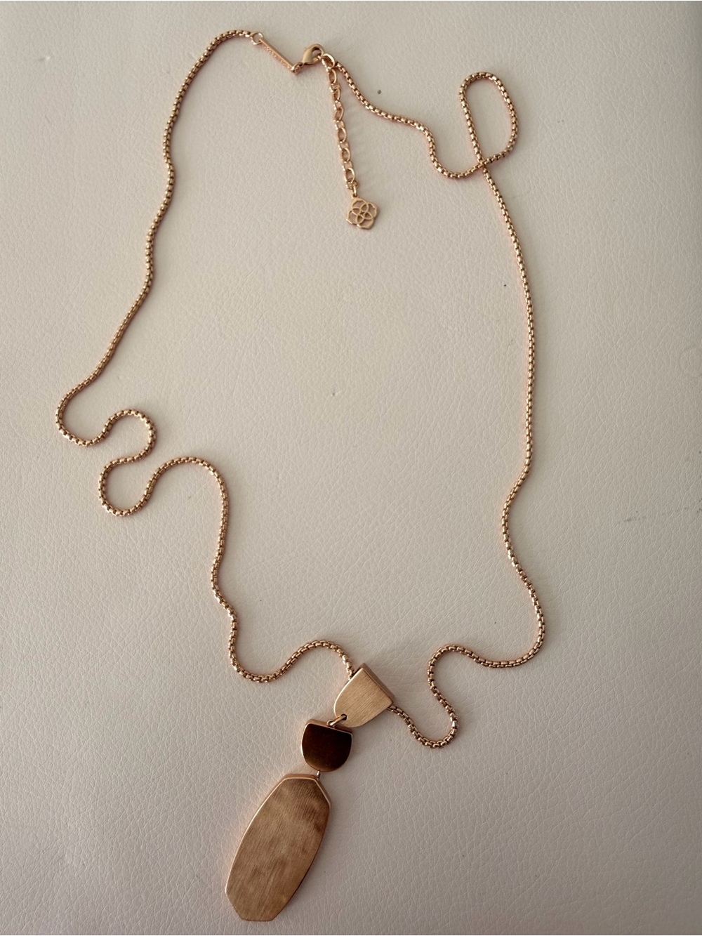Kendra Scott Rose Gold Long Pendant Necklace